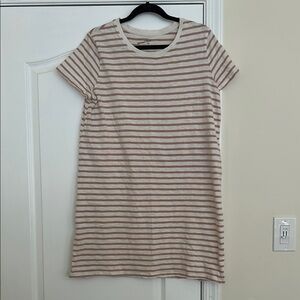 Universal Thread Pink and Cream Striped Tshirt Dress